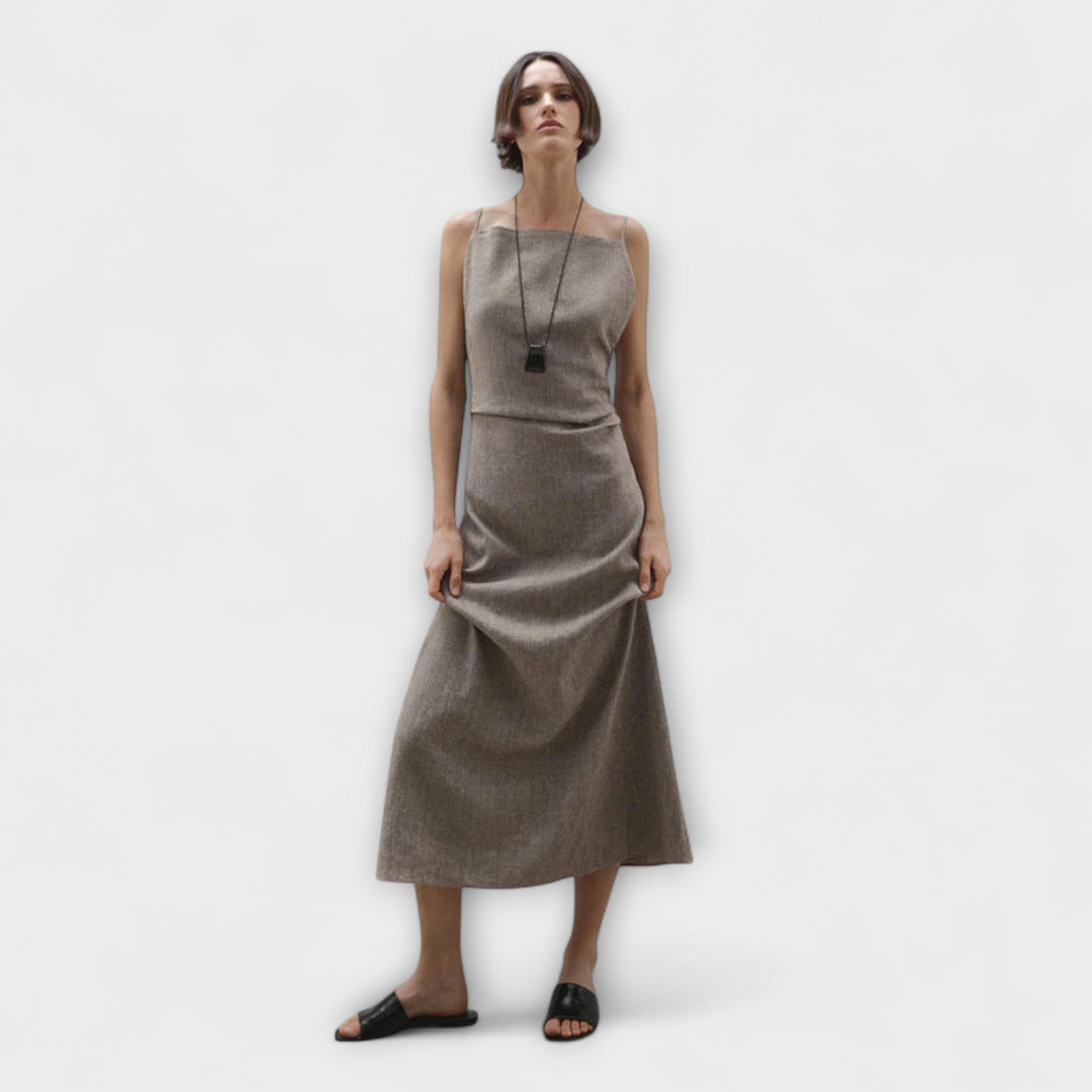 Clara - Fliessendes Maxikleid aus Leinenmischung