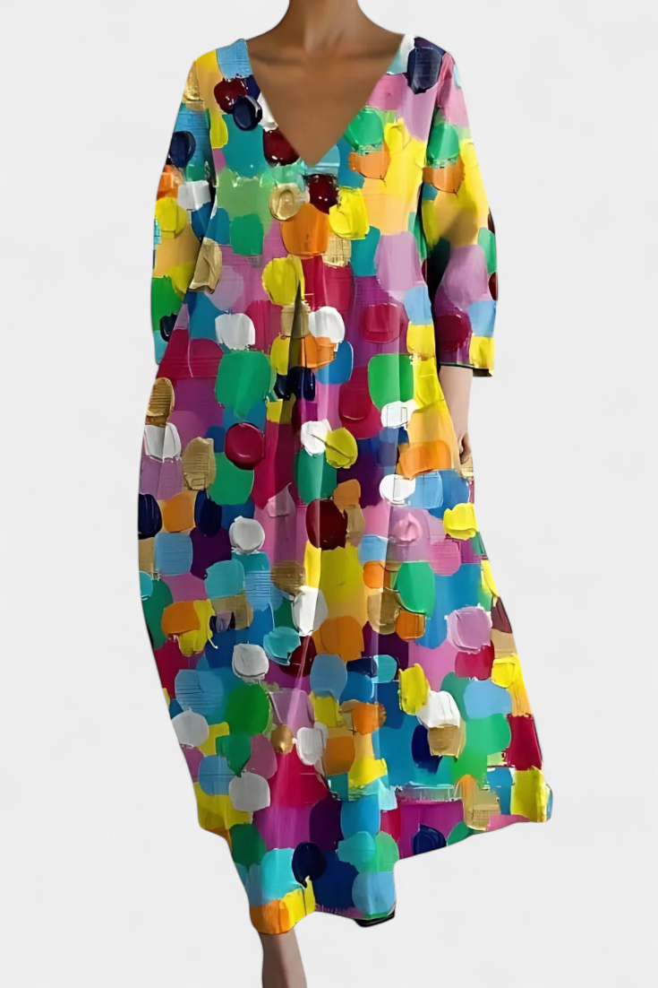Ana - Fliessendes Kleid mit Muster