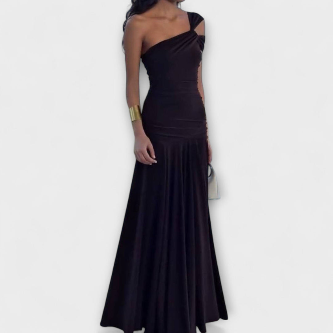 Margot - Off-Shoulder Enges Maxikleid