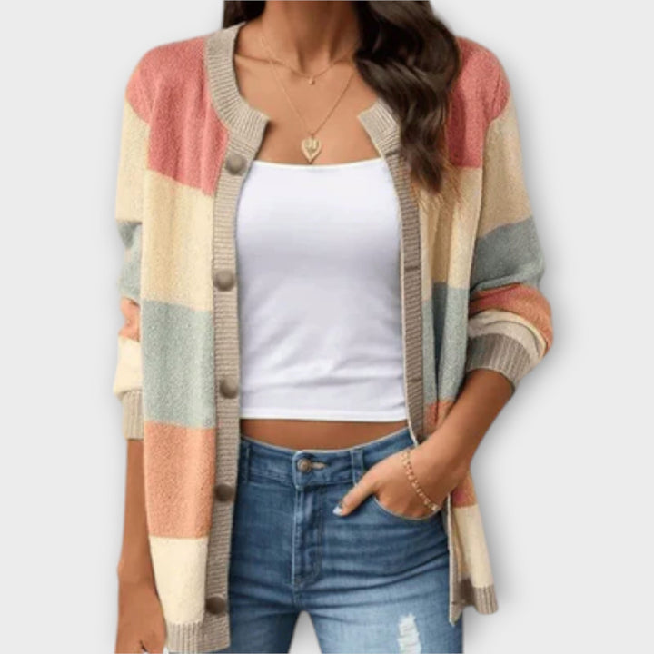 Lotenia - Gestreifte Strickjacke