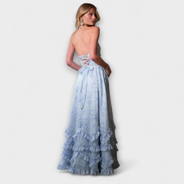 Luzie - Chic Langes Fliessendes Kleid