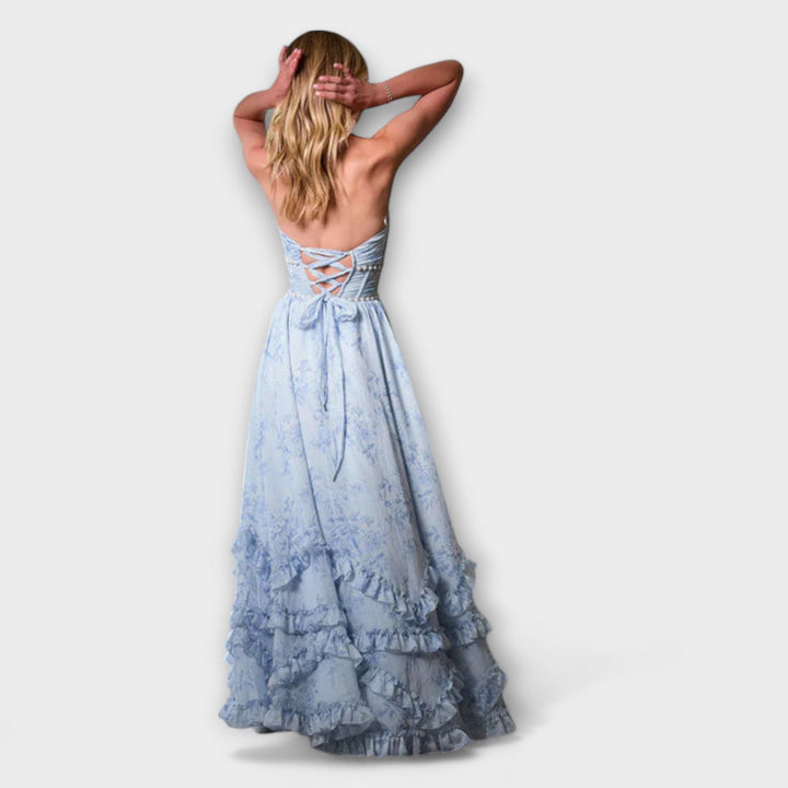 Luzie - Chic Langes Fliessendes Kleid