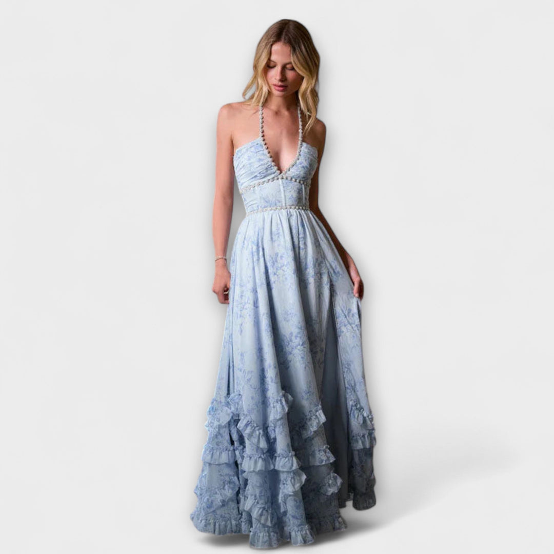 Luzie - Chic Langes Fliessendes Kleid