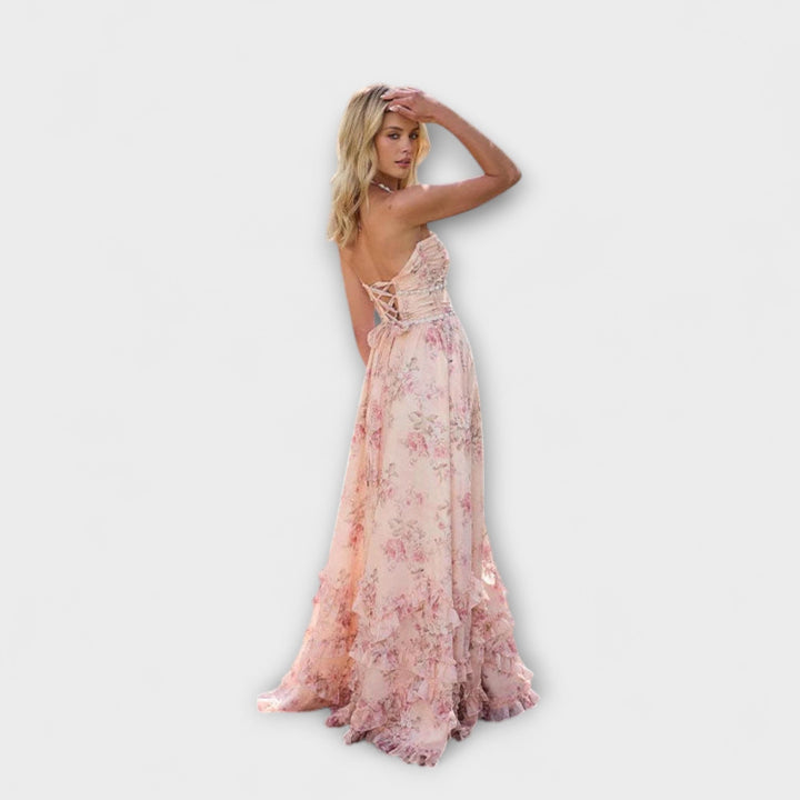 Luzie - Chic Langes Fliessendes Kleid