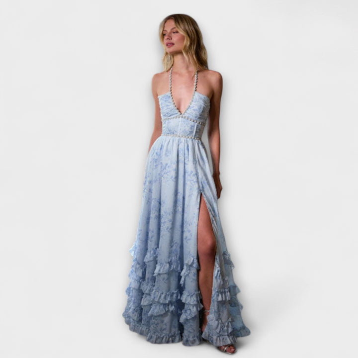 Luzie - Chic Langes Fliessendes Kleid