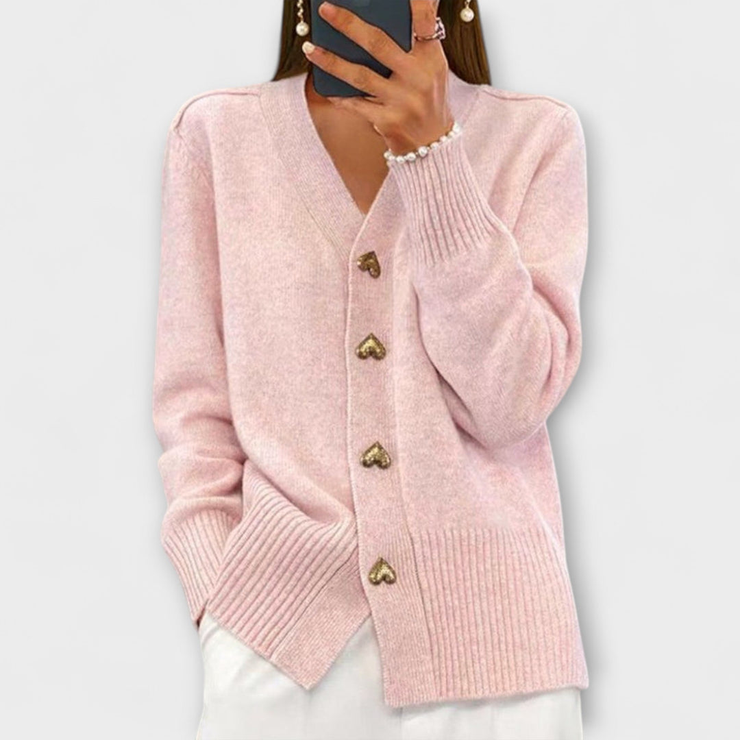 Marij – Damen-Pullover mit V-Ausschnitt im Vintage-Look