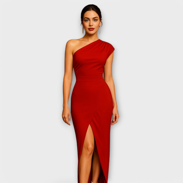 Elegantes asymmetrisches Abendkleid