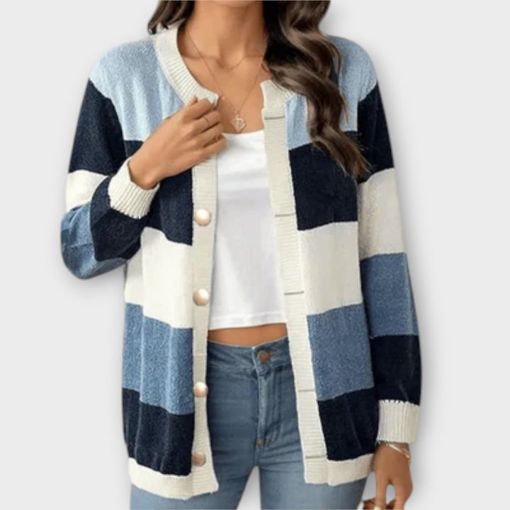 Lotenia - Gestreifte Strickjacke