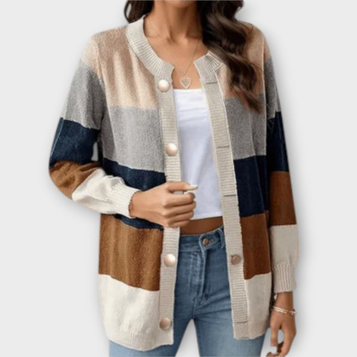 Lotenia - Gestreifte Strickjacke