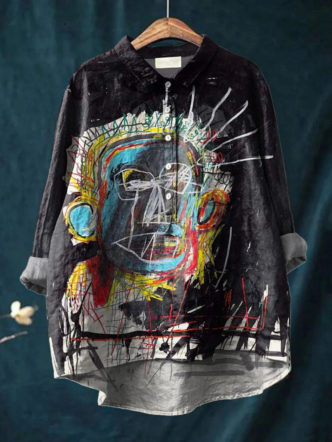 Désirée | Lässiges T-Shirt mit abstraktem Vintage-Kunstprint