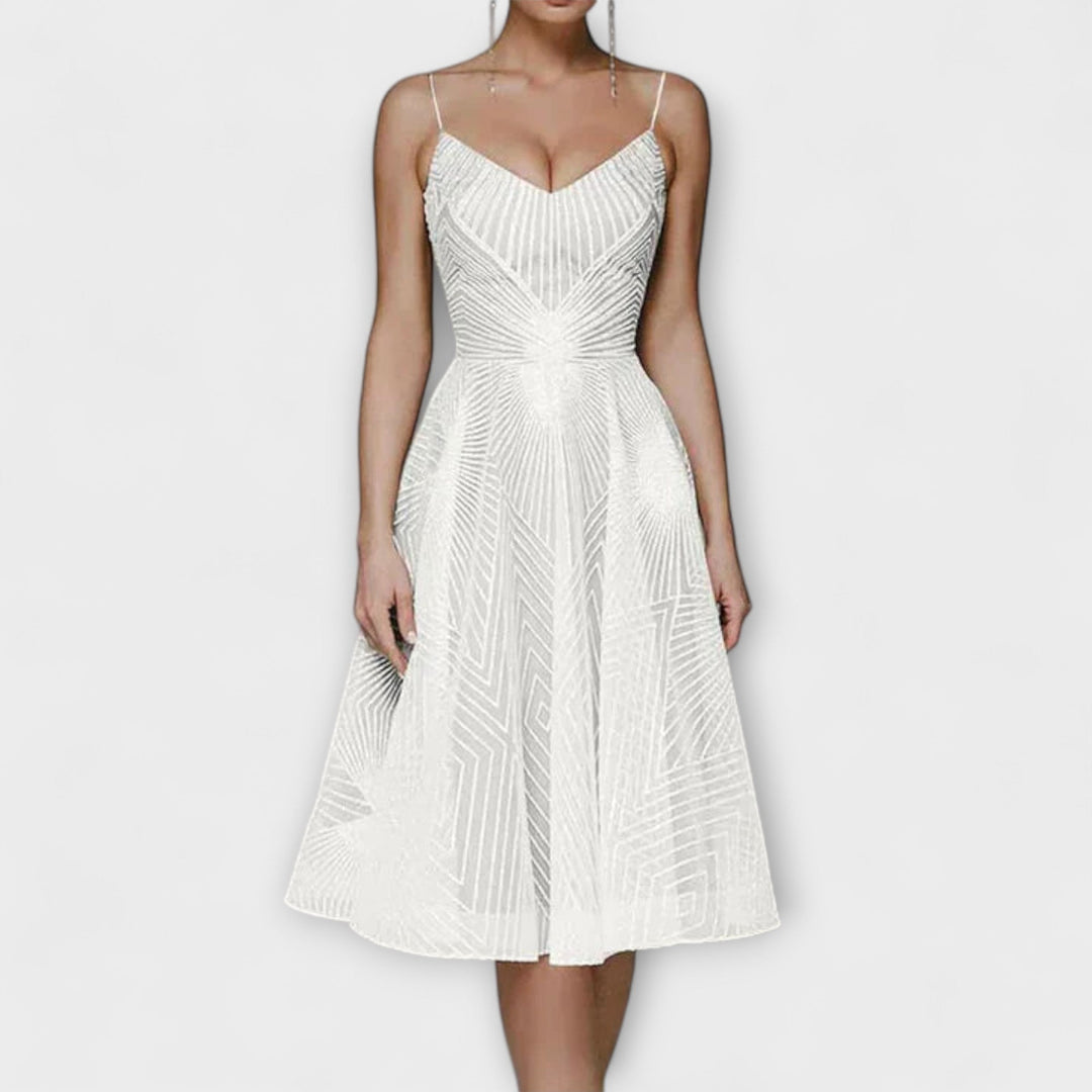 Elli - Damen Luxuskleid mit Stickereien