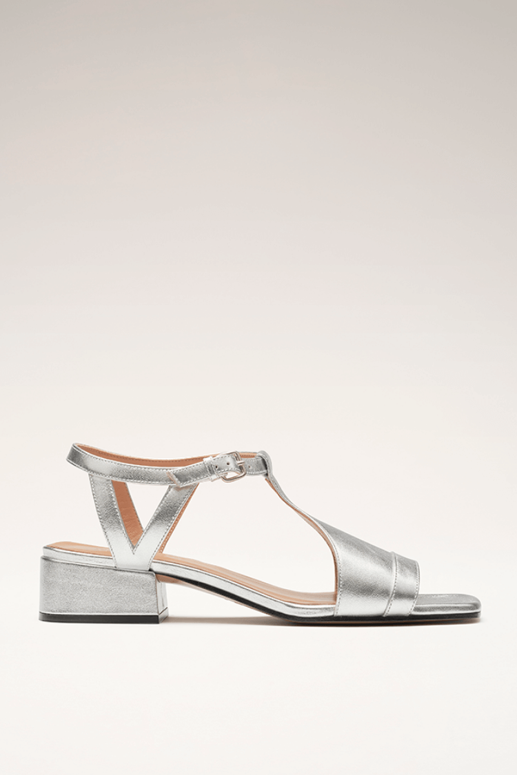 Luisa | Silberne Sommersandaletten