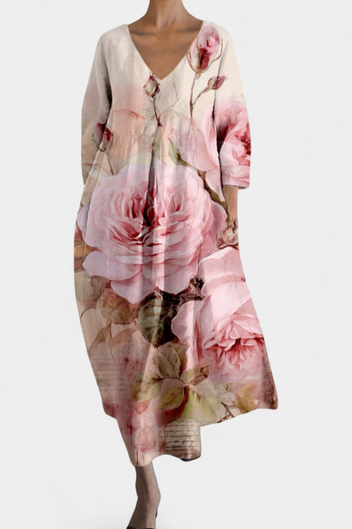 Ana - Fliessendes Kleid mit Muster
