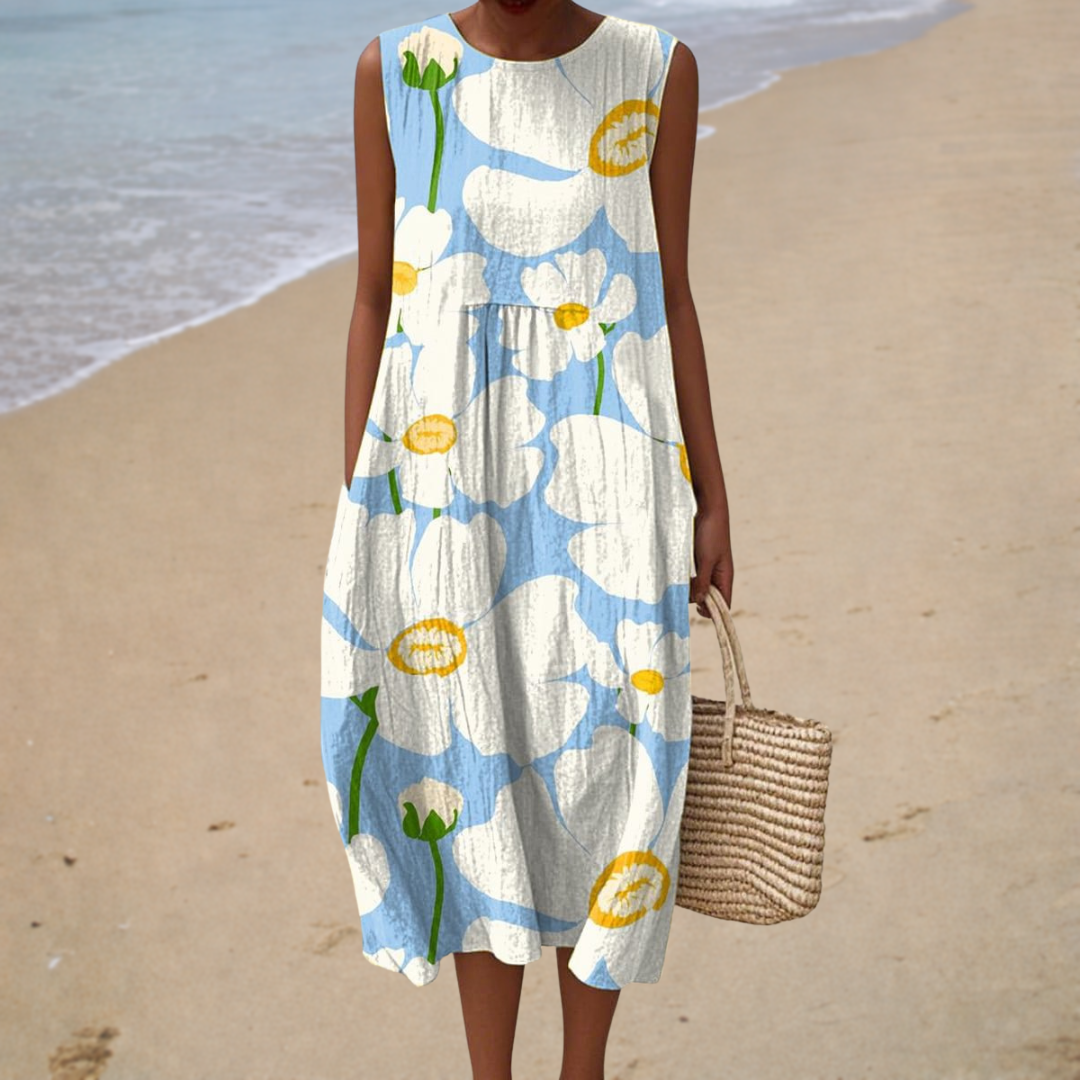Bequemes Sommerkleid Ärmellos