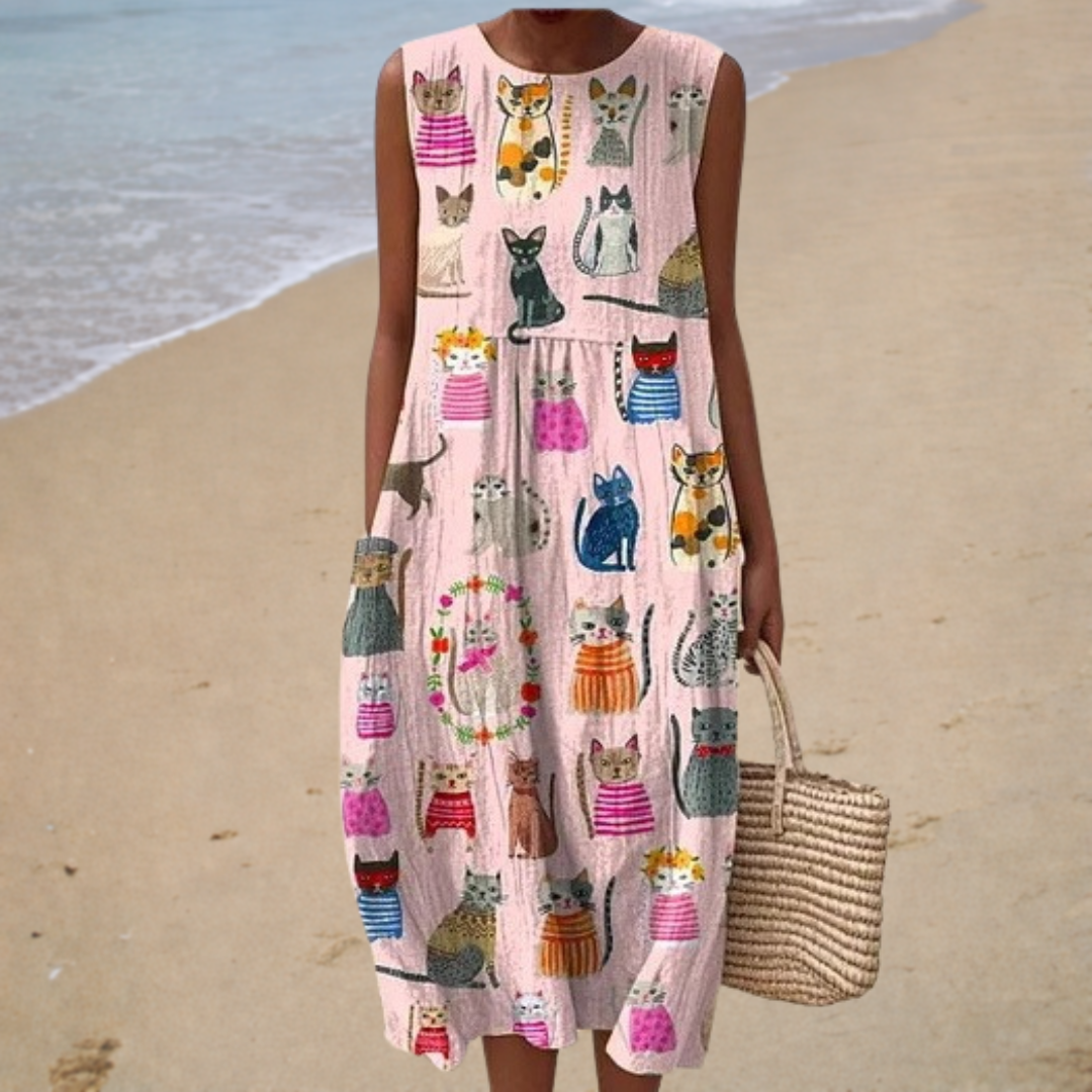Bequemes Sommerkleid Ärmellos