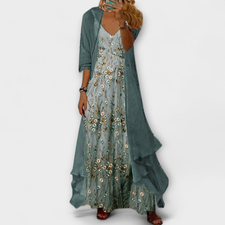 Mara - Maxikleid mit Jacke (2-teiliges Set)