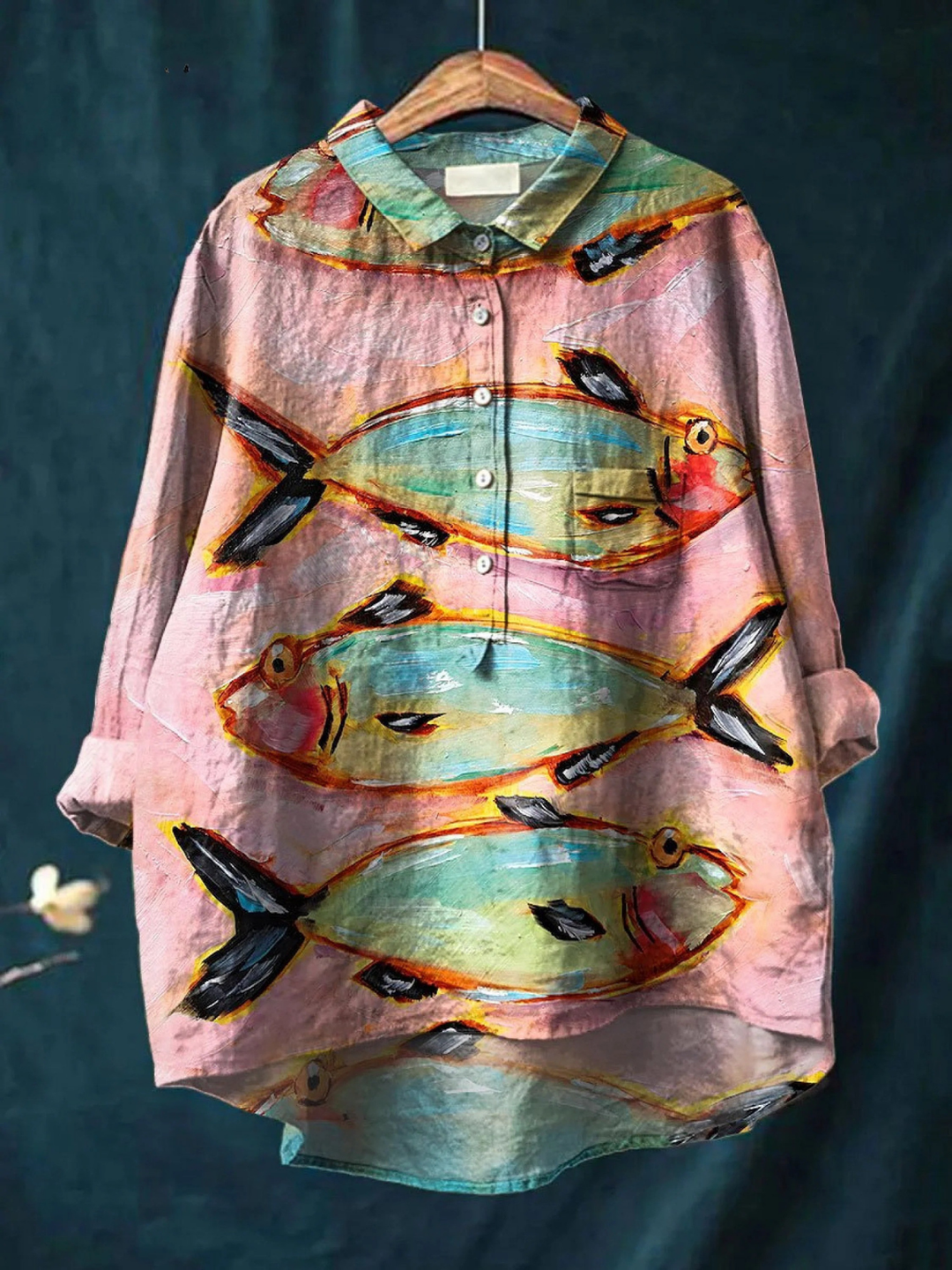 Chiara | Lässiges Damen-T-Shirt mit Vintage-Fischkunst