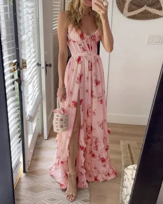 Sónia - Midi-Kleid mit floralem Muster