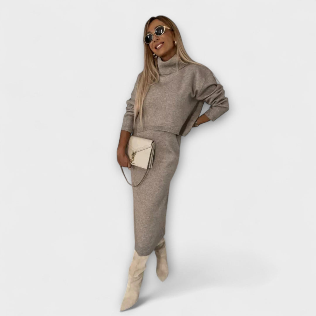 Solange - Kleid mit passendem Rollkragen-Set
