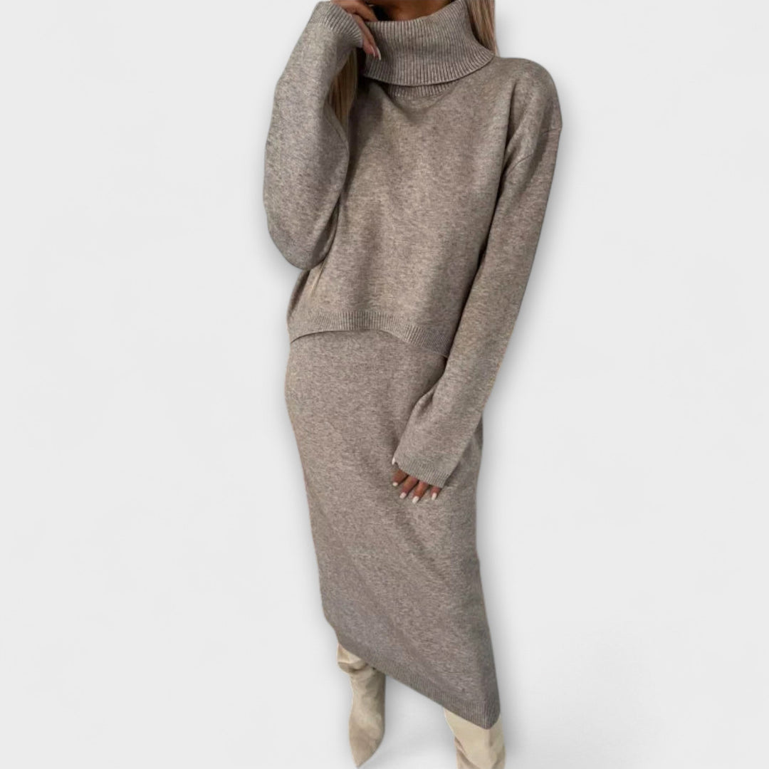 Solange - Kleid mit passendem Rollkragen-Set