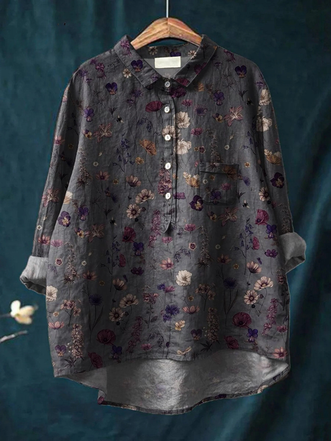 Simone | Lässige Damenbluse mit Blumenprint