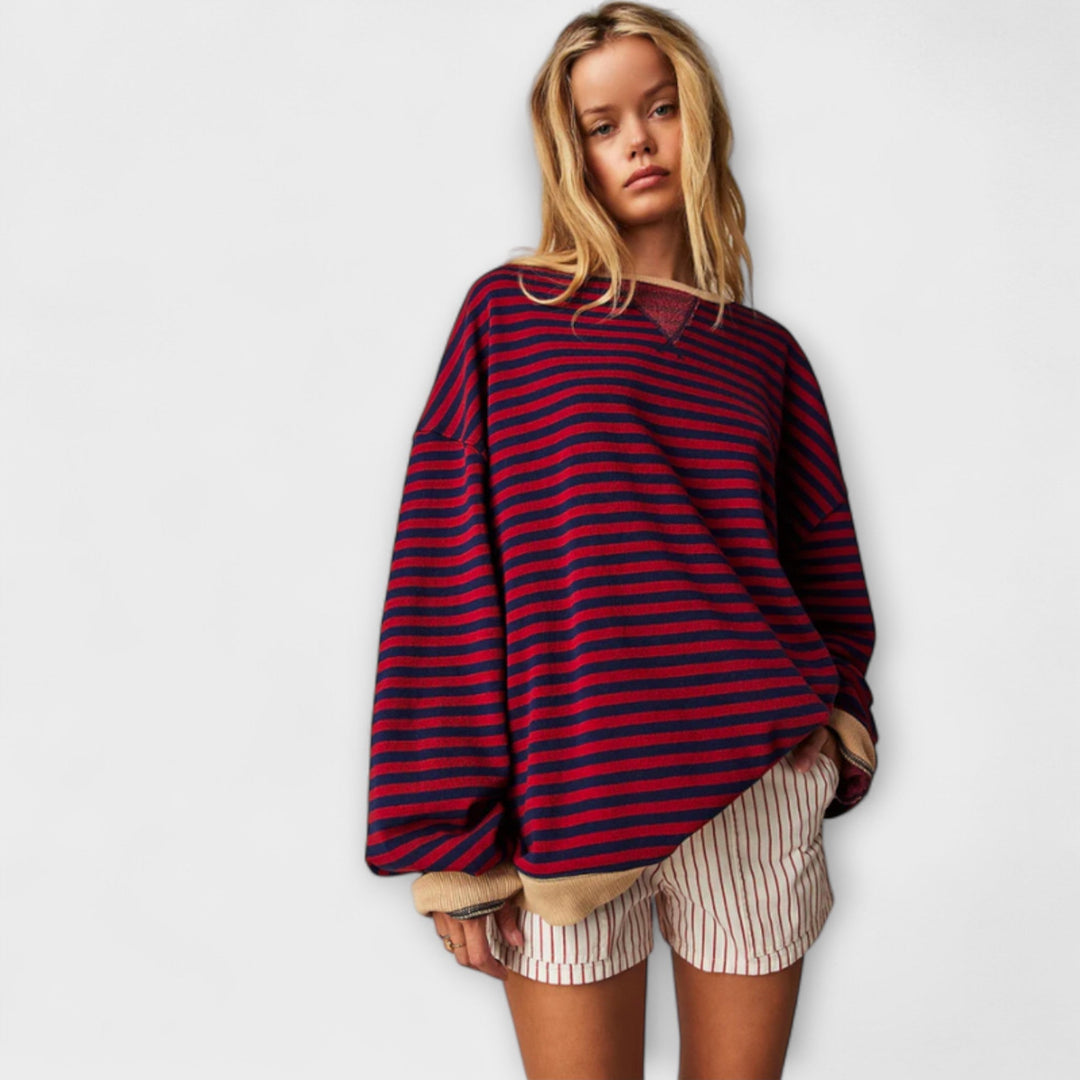 Marlene - Gestreifter Oversize-Pullover für Frauen