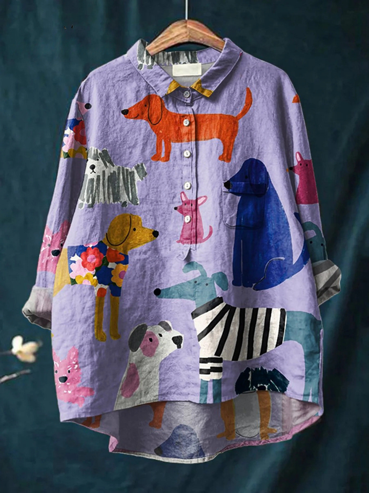 Leandra | Lässiges T-Shirt mit Hundeprint