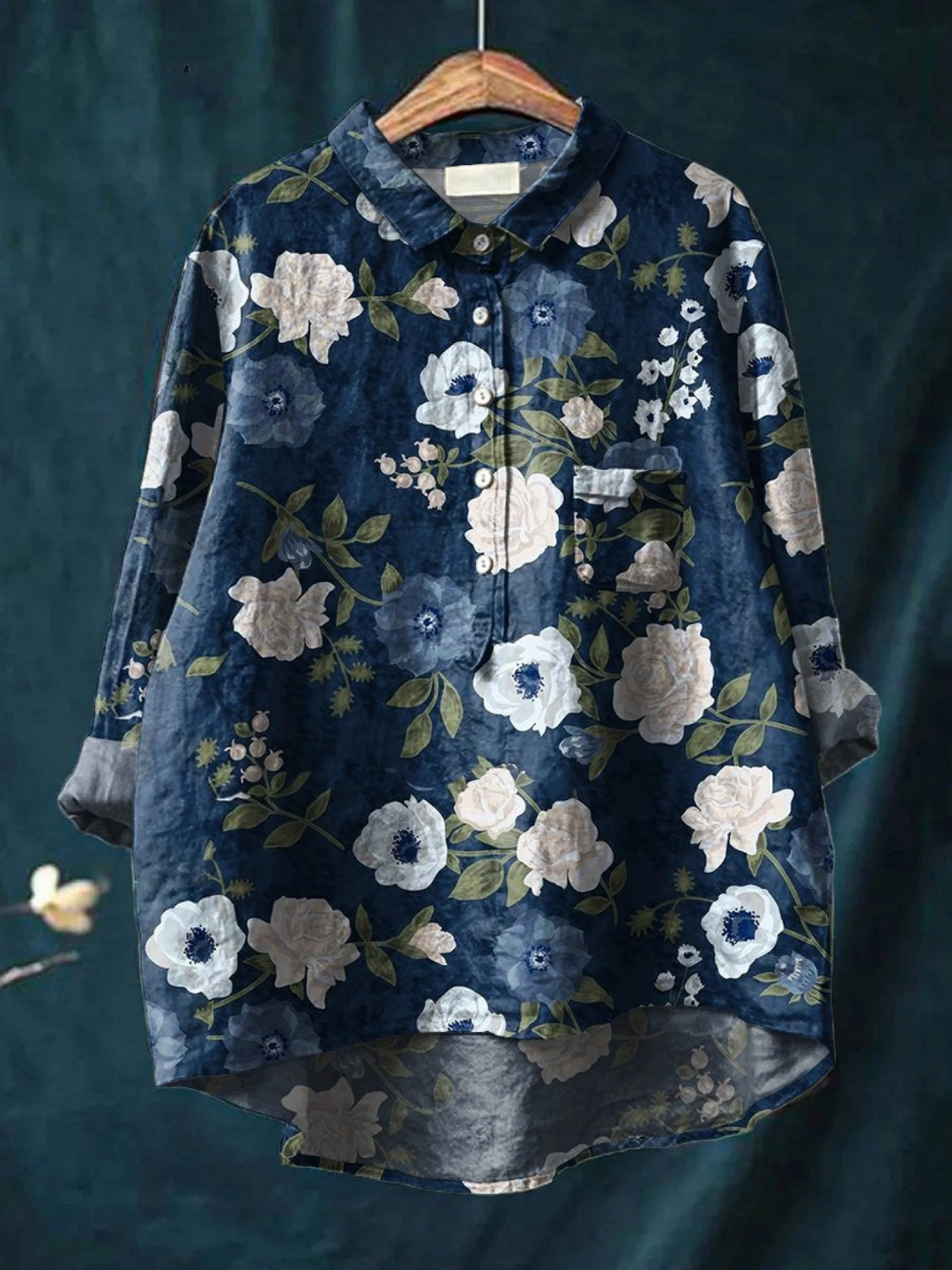 Ronja | Lässige Bluse mit kunstvollem Blumenprint
