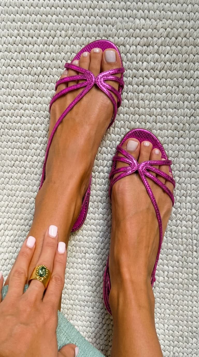 Elina | Goldene Sandalen mit feinen Riemchen