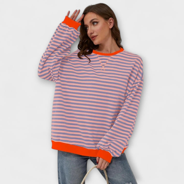 Marlene - Gestreifter Oversize-Pullover für Frauen