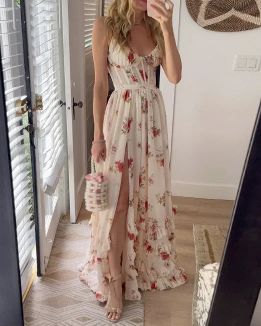 Sónia - Midi-Kleid mit floralem Muster