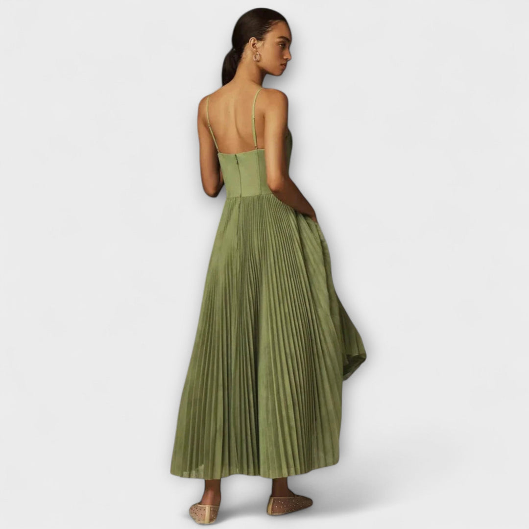 Marilyn - Faltenrock Midi Kleid aus Tüll mit Bustier-Design