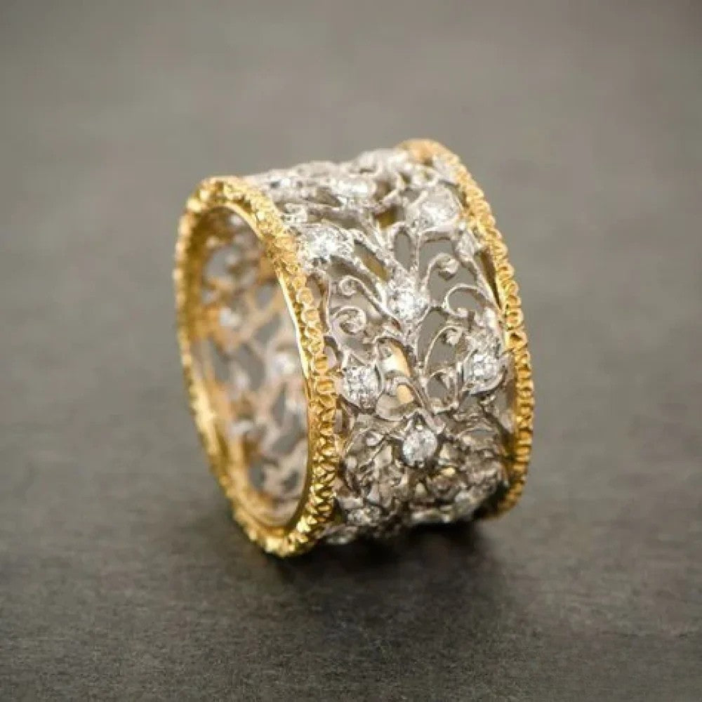 Retro Zirkonia Ivy Ring