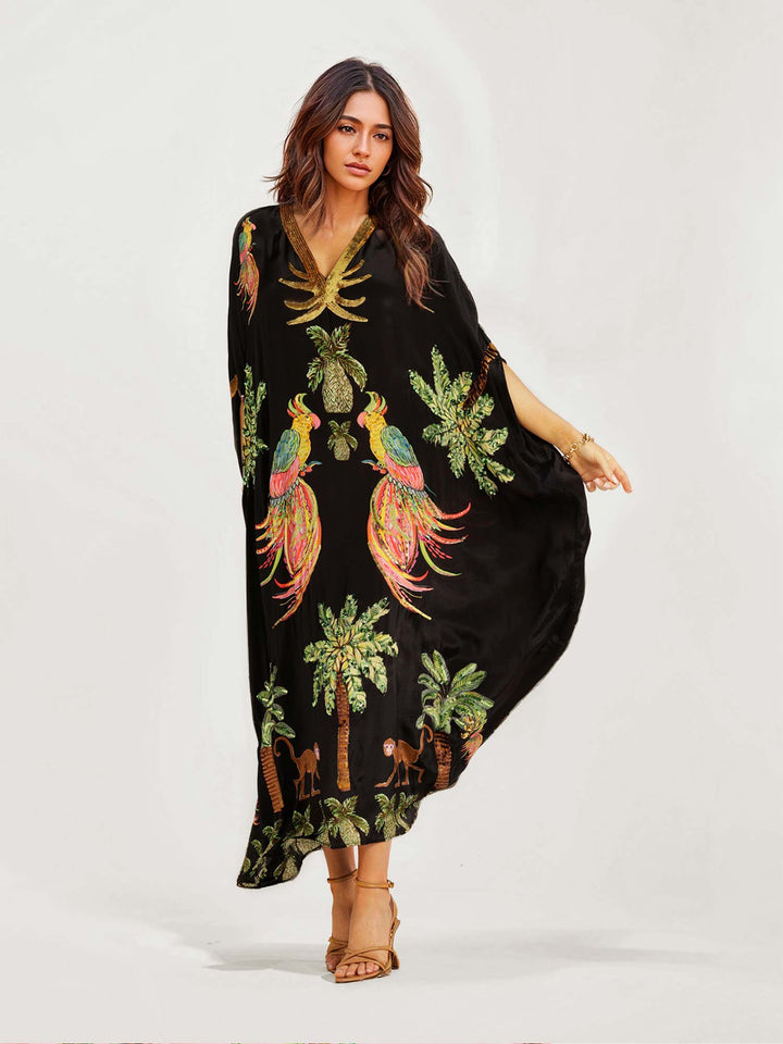 Alessandra - Langes gemustertes Kleid