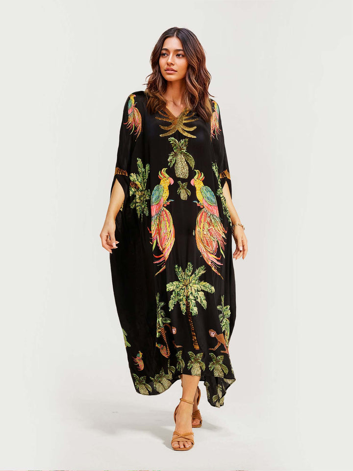 Alessandra - Langes gemustertes Kleid