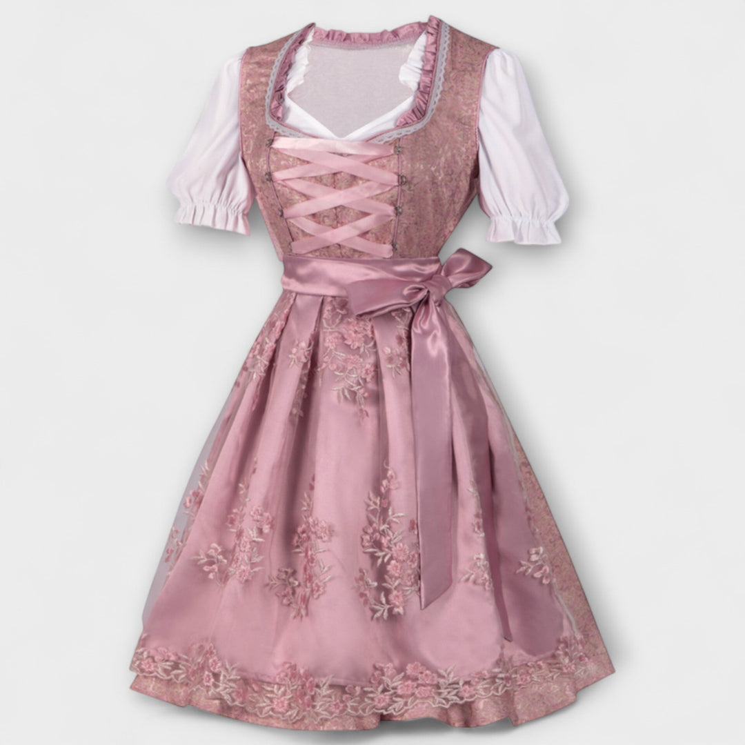 Miren - Blumen Dekorierte Frühlingsfestkleid mit Spitze für Frauen