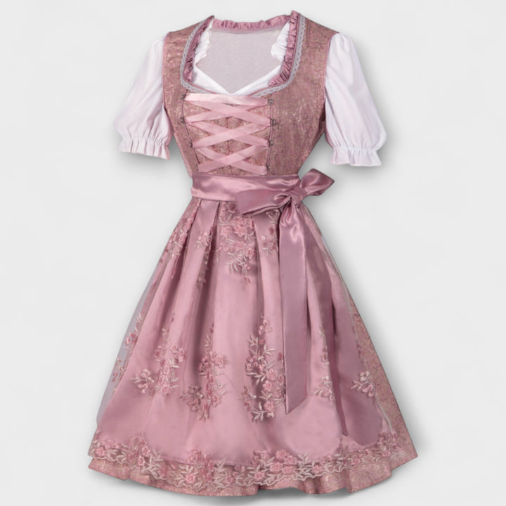 Miren - Blumen Dekorierte Frühlingsfestkleid mit Spitze für Frauen