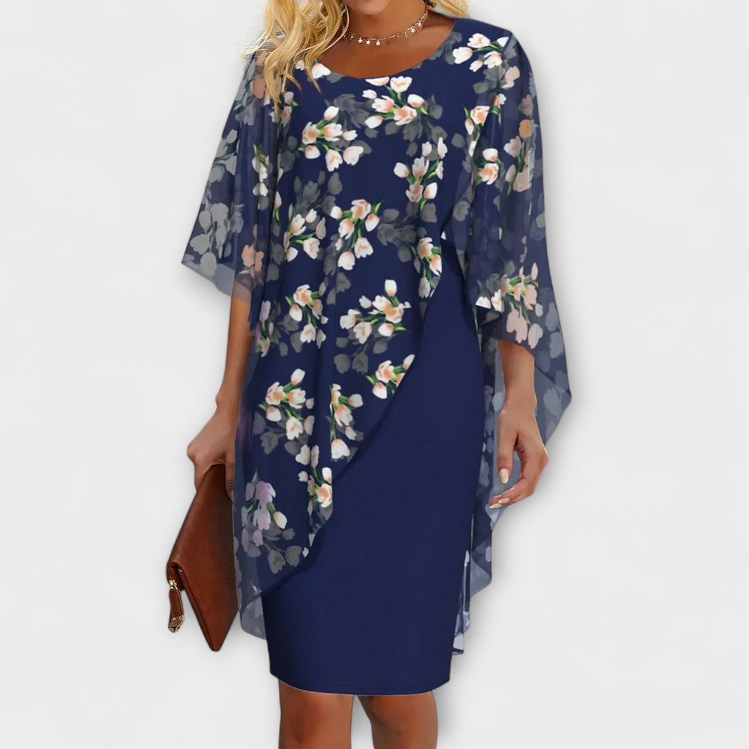 Lyanna - Florales Chiffon-Damenkleid