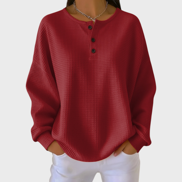 Hélène - Pullover aus weichem Waffelstrick