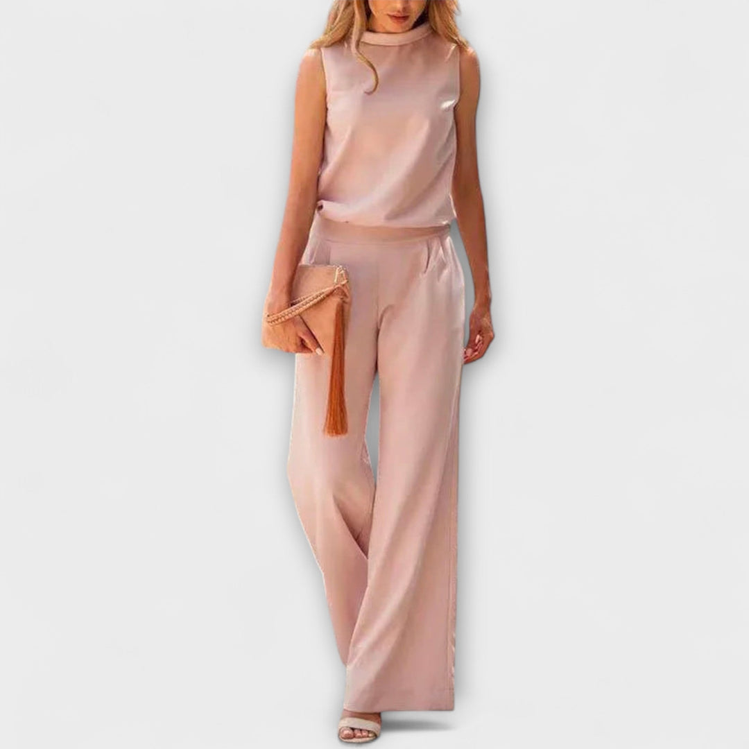 Ariana - Damen Fliessende Hosen und Minimalistisches Top