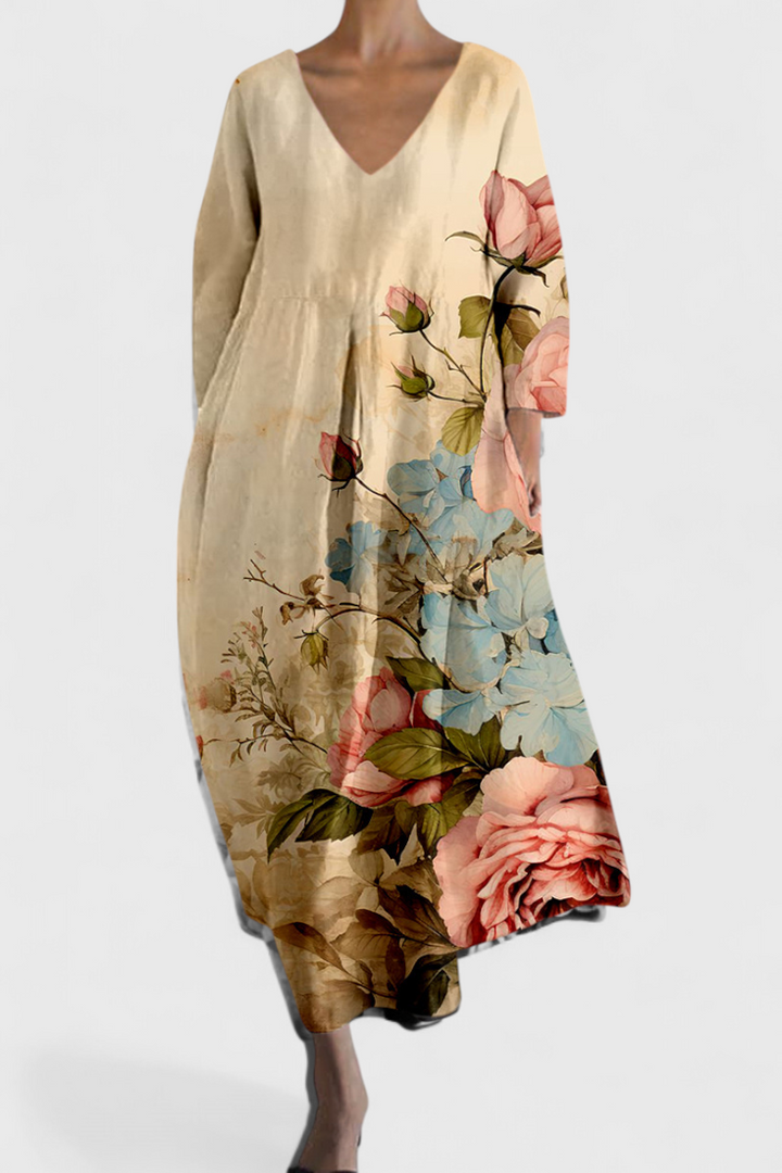 Ana - Fliessendes Kleid mit Muster