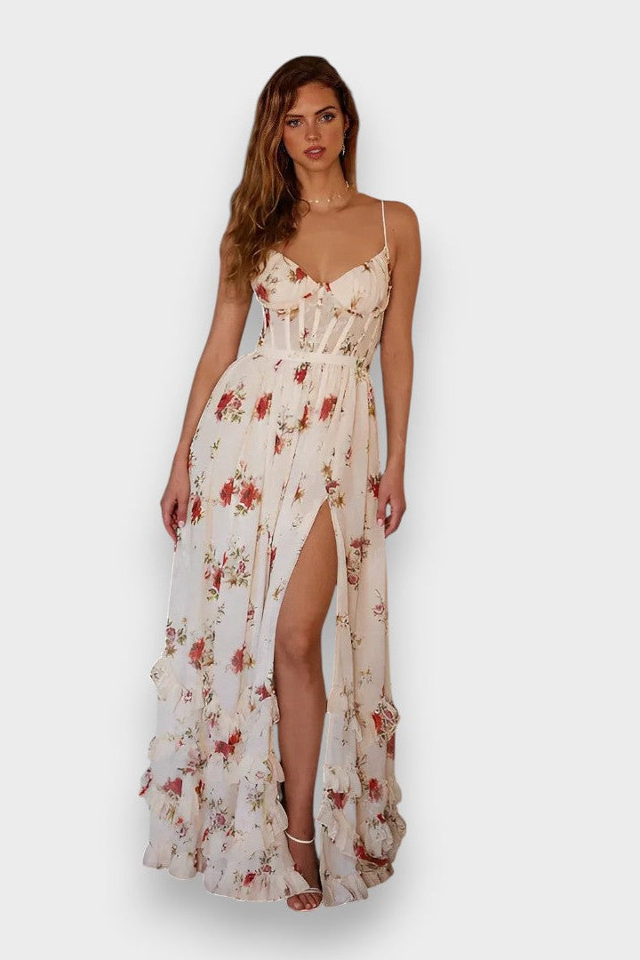 Sónia - Midi-Kleid mit floralem Muster
