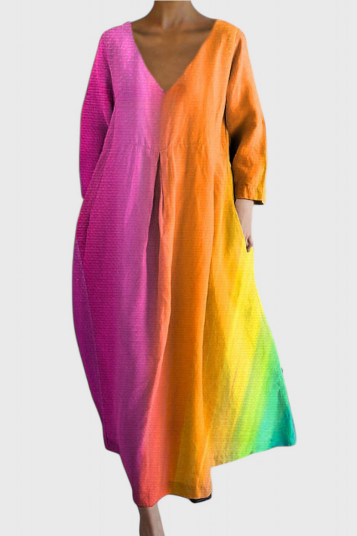 Ana - Fliessendes Kleid mit Muster