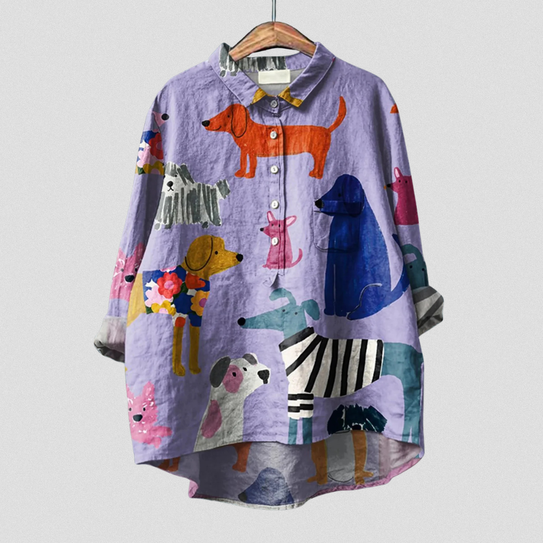 Leandra | Lässiges T-Shirt mit Hundeprint
