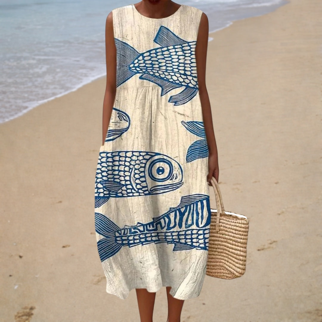 Bequemes Sommerkleid Ärmellos