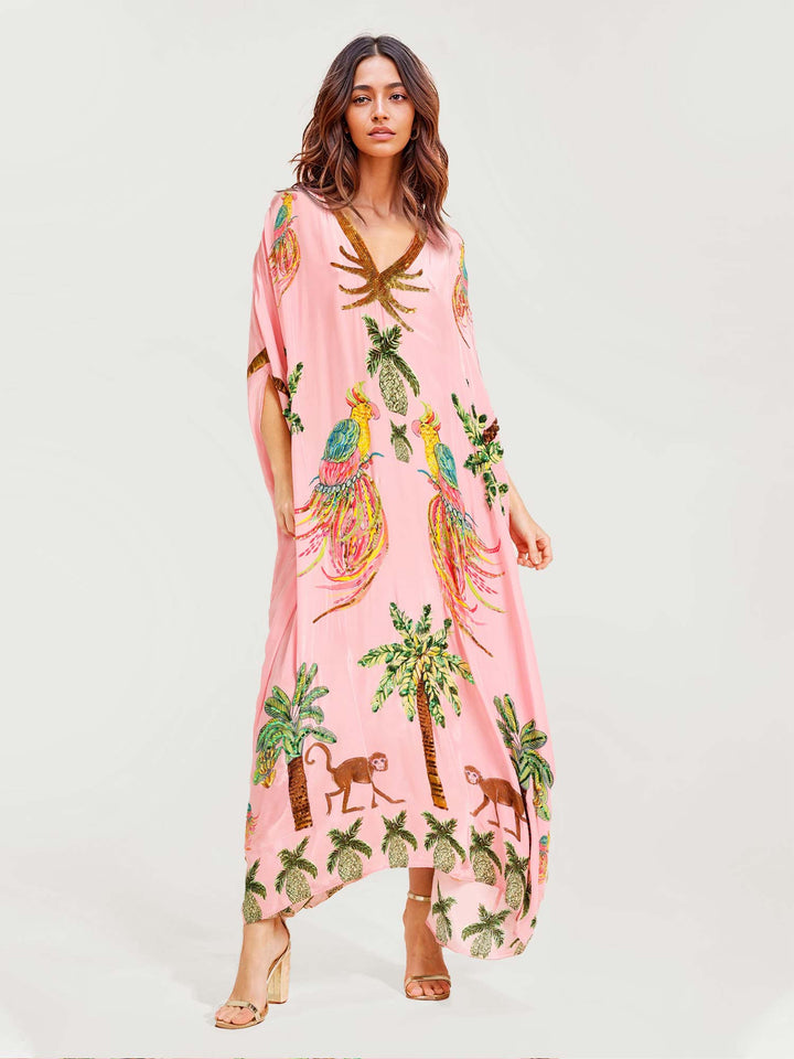 Alessandra - Langes gemustertes Kleid