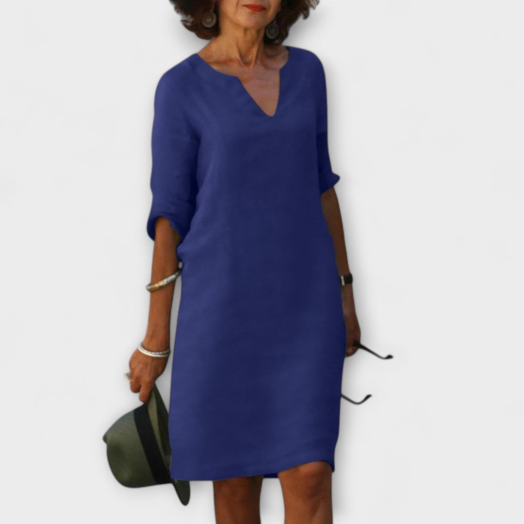 Ellyse - Stilvolles Sommerkleid mit V-Ausschnitt