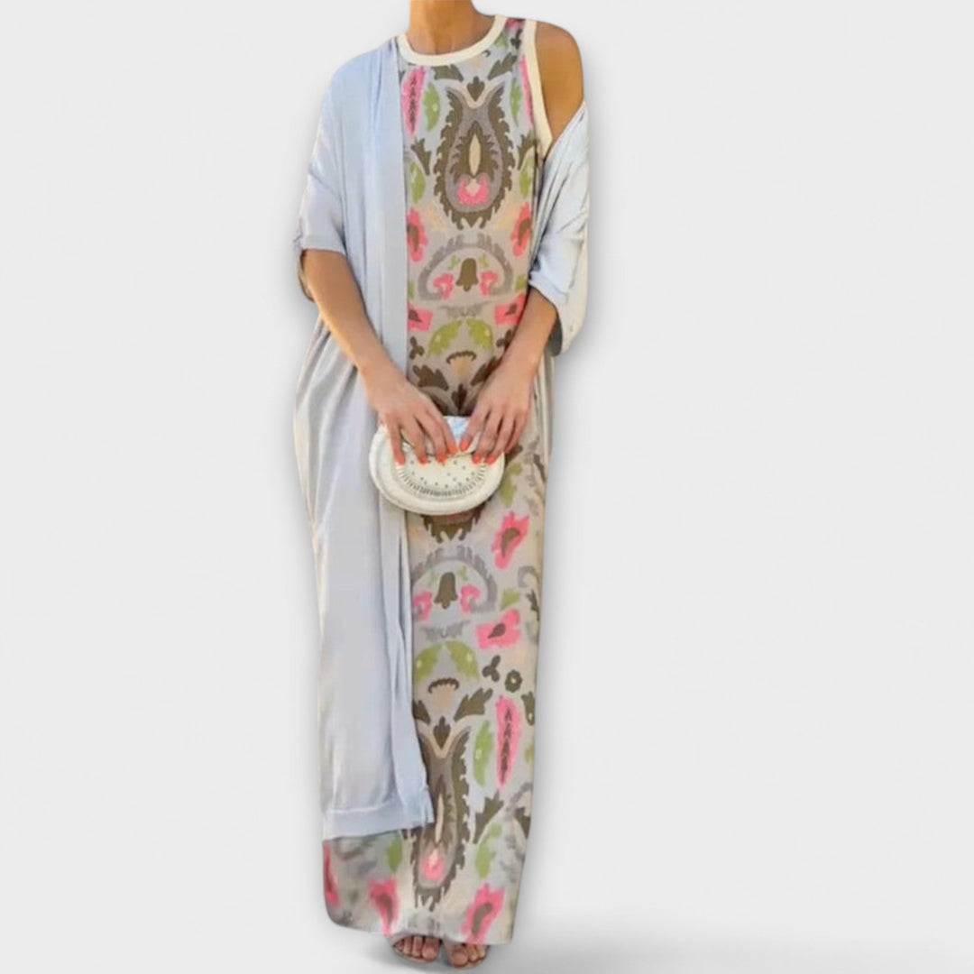 Selviane - Maxikleid mit passendem Cardigan