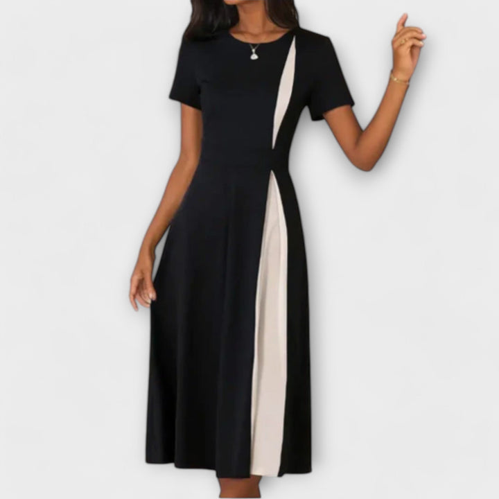 Hanne - Schwarz-weisses Midikleid