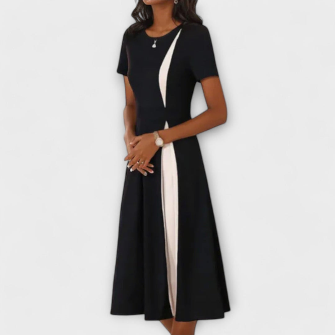 Hanne - Schwarz-weisses Midikleid